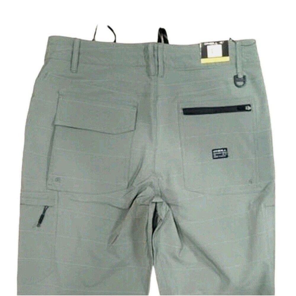 O'Neill Men's Crossover Hybrid Shorts Stretch Fabric Cargo Pocket Green Size 34 - Picture 9 of 9